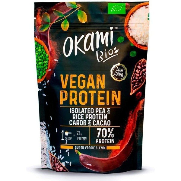Proteina Guisante Arroz y Cacao Bio 500 Grs. (Okami) (copia)