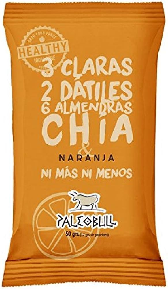Barritas Almendra Chia Naranja 50 Grs (Paleobull)