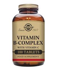 Vitamina B Complex con Vitamina C 100 Tab (Solgar)
