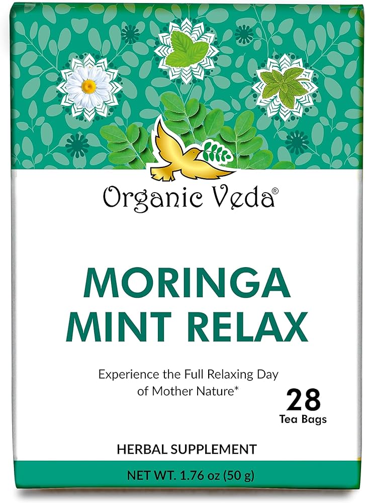 Infusion Moringa Mint Relax 30 filtros (Organic Veda)