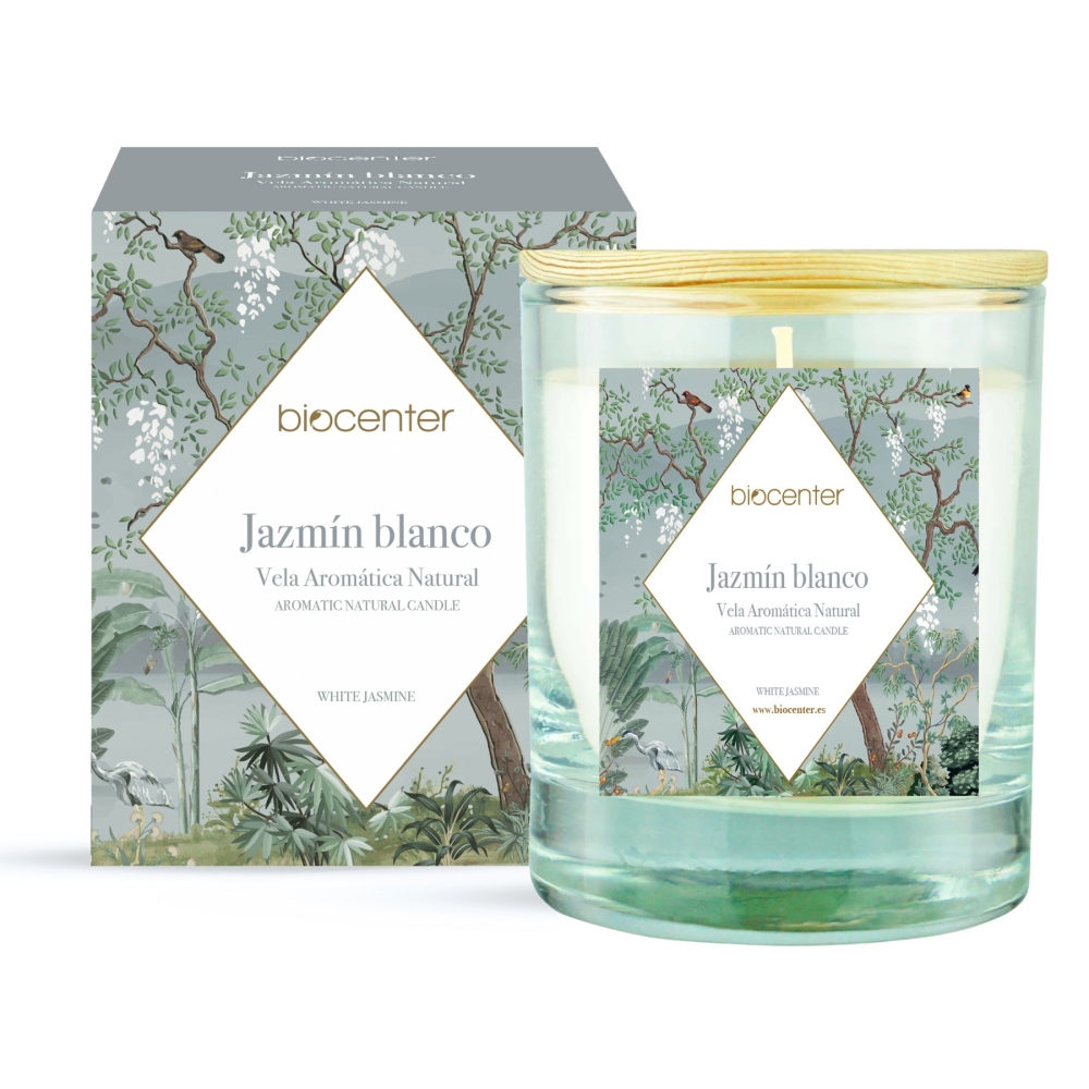 Vela Artesanal Jazmin Blanco 200 Grs. (Biocenter) 