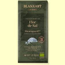 Chocolate Negro 85 % Nicaragua con Flor de Sal 100% Gr. Bio (Blanxart) 