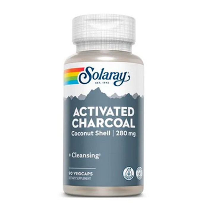 Charcoal (Carbon) de Coco Activo 90 Caps. (Solaray) 