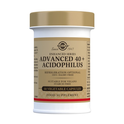 40 + Acidophilus Avanzado 120 Caps. 2 x 60 (Solgar)