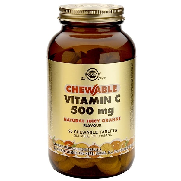 Vitamina C 500Mg Sabor Naranja. 90 Comp. (Solgar)