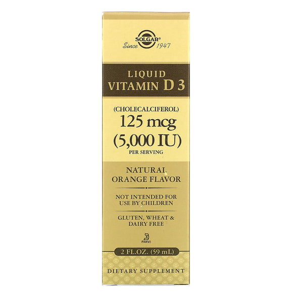 Vitamina D3 Liquida S/Naranja 2500Iu 59Ml.(Solgar)