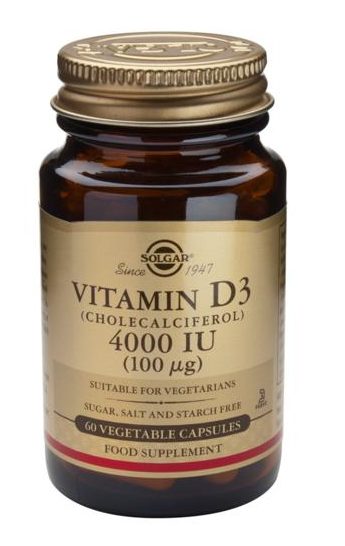 Vitamina D3 Colecalciferol 4000UI 60 Caps. (Solgar)