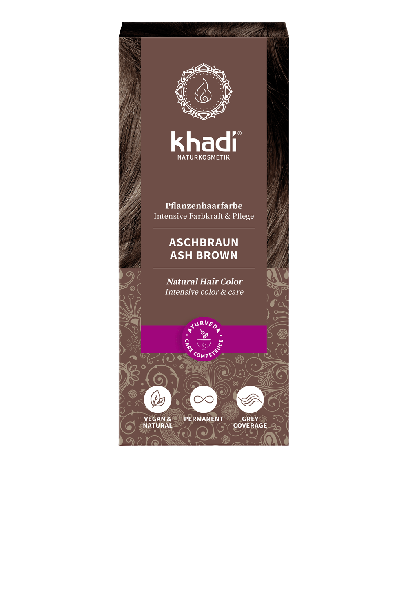 Herbal Hair Color Castaño Ceniza 100 Grs. (Khadi)