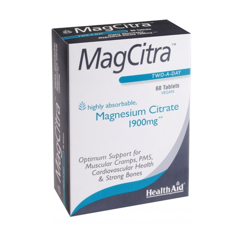 Magcitra *Magnesio Citrato* 1900 Mg. 60 Tab. (Health Aid)