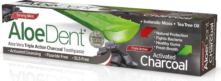 Dentifrico Aloe Vera Carbon Activado 100Ml. (Aloedent, Optima)