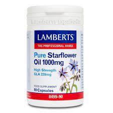 Aceite De Borraja Puro 1000Mg(High Gla220Mg)90Cap.(Lamberts)