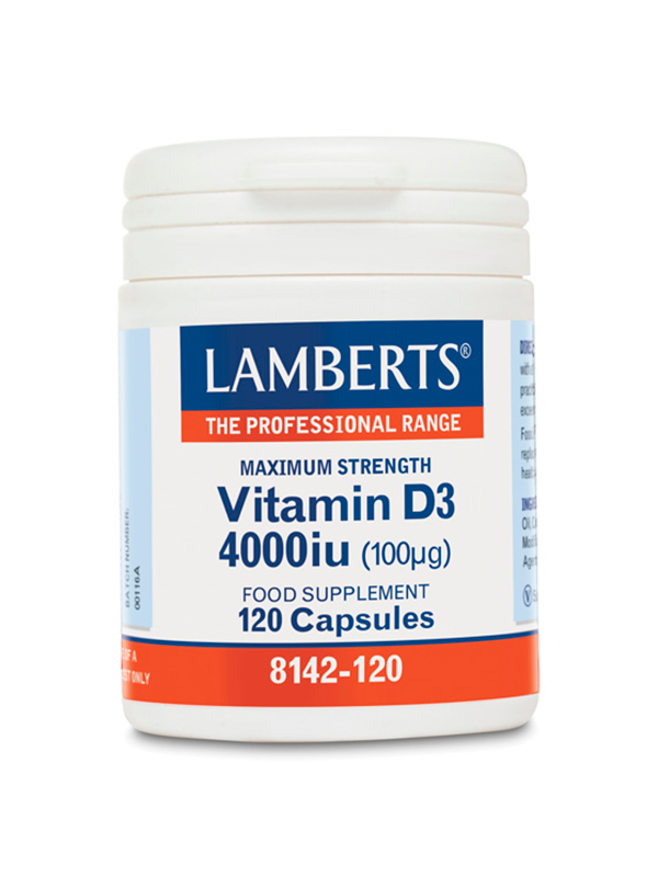 Vitamina D3 4000 U.I.120 Caps (Lamberts)