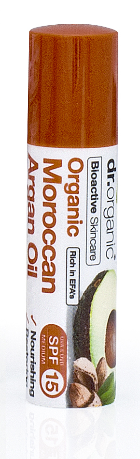 Balsamo Labial Argan Aguacate Almendra Spf 15  ( Dr. Organic)