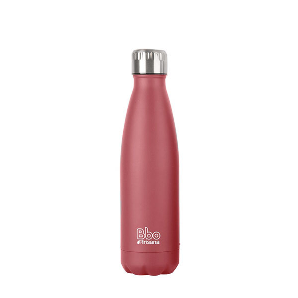 Botella Bbo Termo Acero Inox. Rojo + Funda 500 Ml (Irisana)