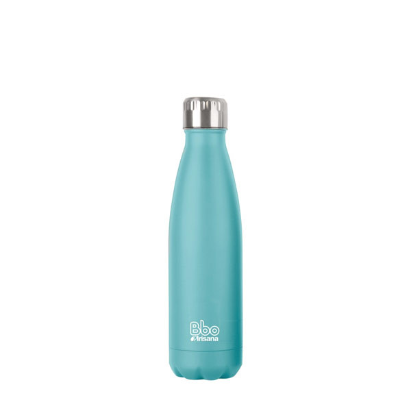 Botella Bbo Termo Acero Inox. Turquesa+Funda 350Ml. (Irisana)
