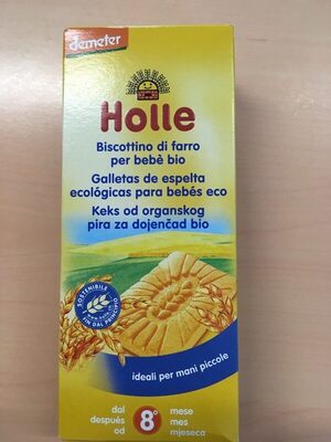 Galletas De Espelta Niños S/Azucar C/Sirope Arroz 150 Grs. (Holle)