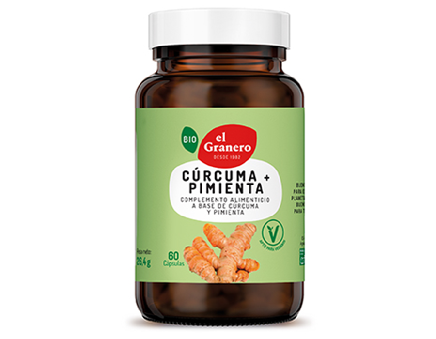 Curcuma + Pimienta 60 Caps.  440 Mg (El Granero)
