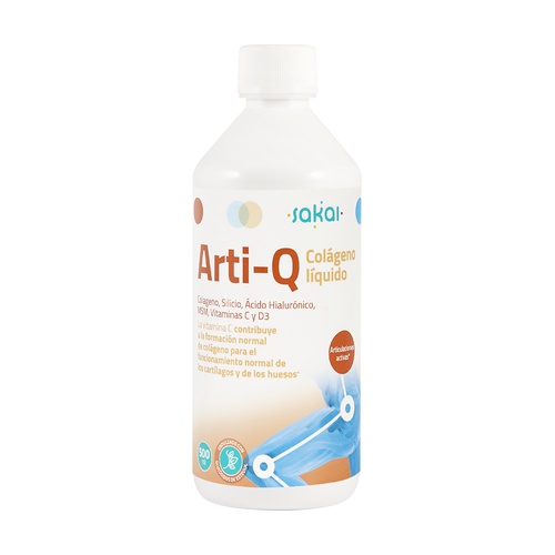 Arti Q Colageno Liquido Silicio Acid. Hialur. MSM Vit. C Y D3 500 Ml. (Sakai)