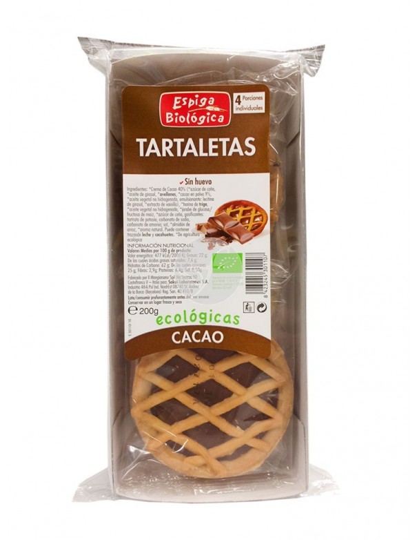 Tartaleta Con Chocolate 200 Grs. (Espiga Biologica)