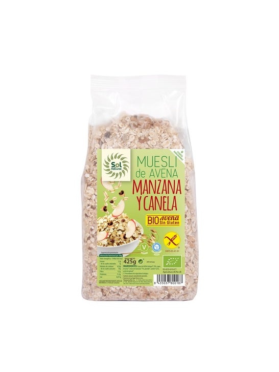 Muesli Manzana Y Canela Bio 425 Grs. (Sol Natural)