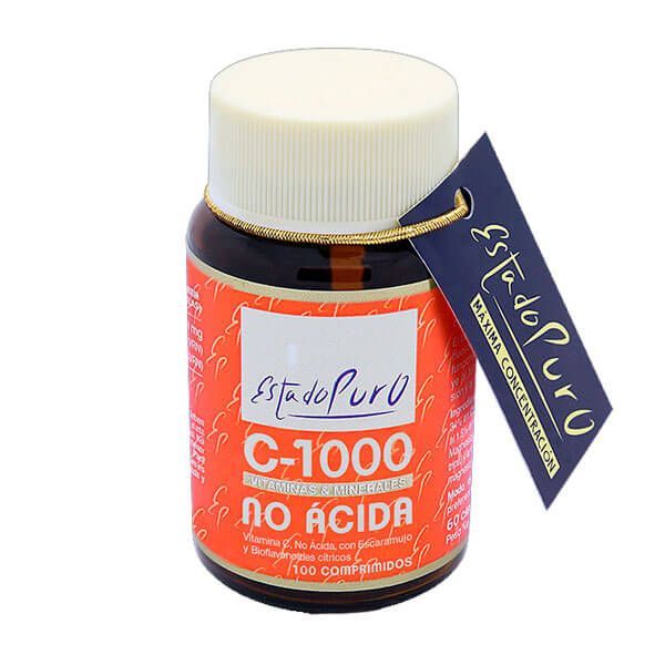 Vitamina C 1000 No Acida 100Tab (Estado Puro)