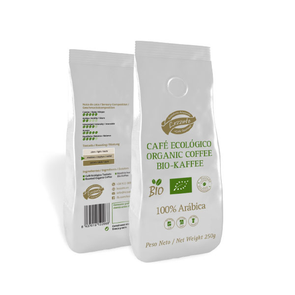 Cafe Ecologico 100% Arabica Grano 250Gr (Lezzato)