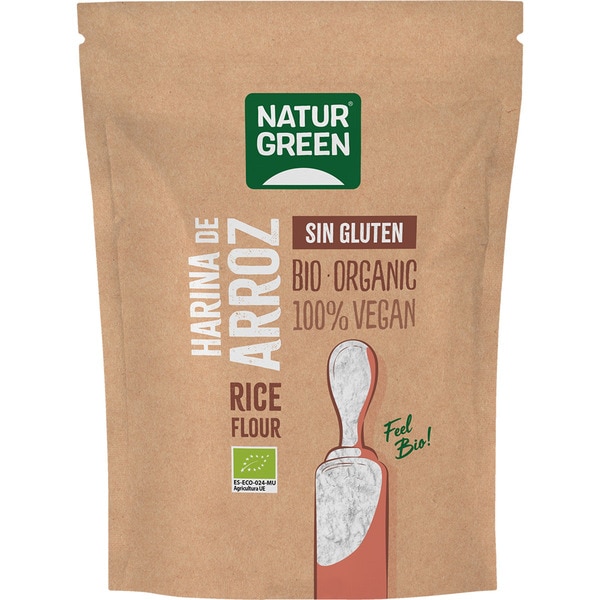 Harina de Arroz Bio Sin Gluten 500 gr (Naturgreen)