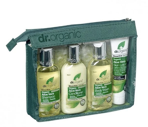 Set de viaje aloe vera (Champu,acondicionador,gel de ducha, locion corporal) ( Dr. Organic)