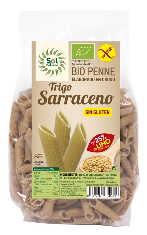 Penne Trigo Sarraceno 250 Grs. (Sol Natural)