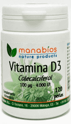 Vitamina D3 400 Ui  120 Perlas (Solaray) (copia)