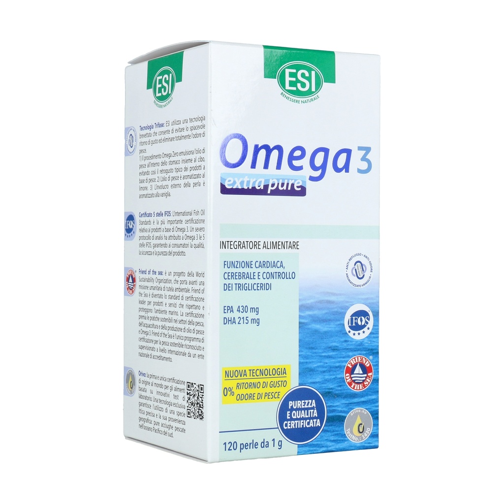 Omega 3 Extra Pure Oferta Especial 80+40 Perlas (Esi)