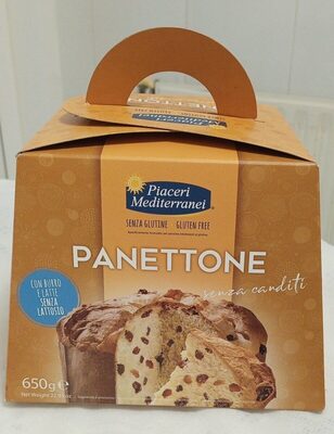 [8028169207100] Panettone Clasico sin Lactosa y s/Gluten (Piaceri Mediterrnei)(Hill Food)