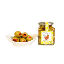 [8441410000037] Aceituna Gordal Rellena Pimiento Rojo 300 Grs. (UnOlivo)
