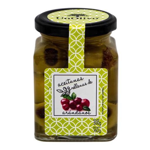 [8441410000044] Aceituna Gordal Rellena Arándanos 300 Grs. (UnOlivo)