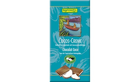 [4006040104308] Chocolate Crema de Coco, Rapadura 100 Grs. (Rapunzel)