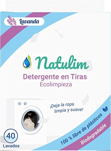 [6974208110004] Eco Tiras Detergente Lavanda 40 lavad. (Natulim)