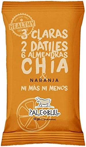 [8412347004559] Barritas Almendra Chia Naranja 50 Grs (Paleobull)