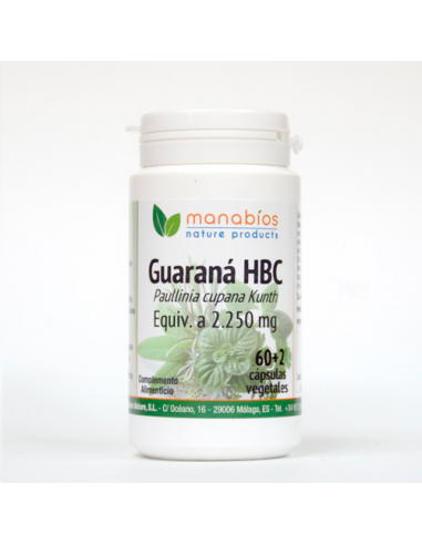 [8435014371419] Guarana HBC 2250 mg. 60+2 Caps.  (Manabios)