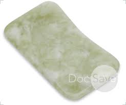 [100000000010] Gua Sha Jade Verde Rectangulo M