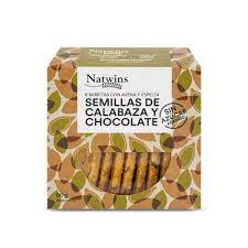 [8435351499791] Galletas Barritas Pipas de Calabaza Choco 80 gr. (Natwins)