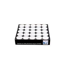 [4046203434903] Vela de Té de Cera Vegetal Blanca Caja 50 uds (Kerzenfarm)