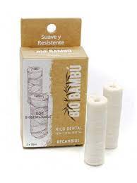 [7506709857400] Hilo Dental Seda Natural Recambio 2x30 mtrs. (Bio Bambu)