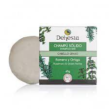 [8437017041450] Champu Solido Cabello Graso Romero y Ortiga Bio 65 Grs. (Dehesia)