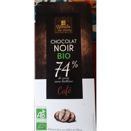 [3347437001505] Chocolate Cafe (Negro 74%) 100 Gr. (Moulin Des Moines)