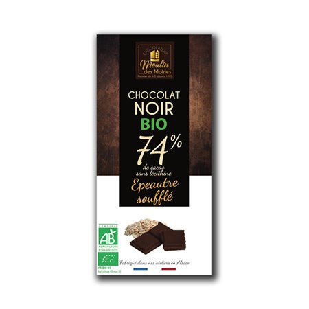[3347430005937] Chocolate 74% Flor de Sal 100 Grs. (Moulin Des Moines)
