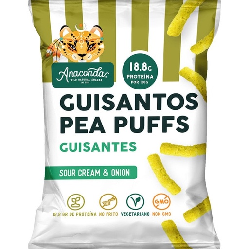 [8437017627043] Gusanitos de Guisantes Crema Agria Cebolla 60 Grs. (Anaconda)