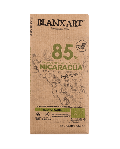 [8436006836053] Chocolate 85% Nicaragua 125 gr Bio (Blanxart)