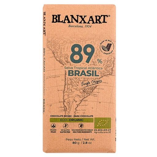 [8436006831195] Chocolate 89% Brasil 100 gr Bio (Blanxart)