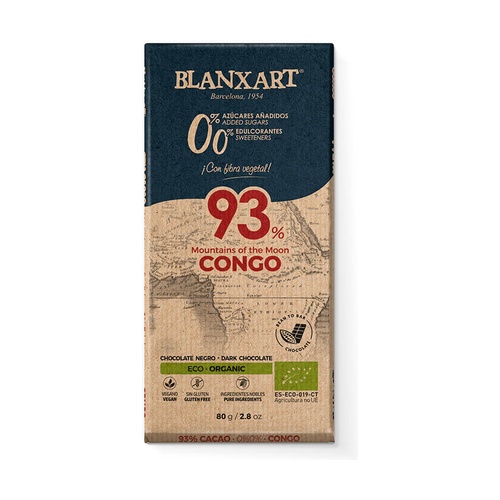 [8436006833021] Chocolate 93% Congo 0% azúcar añadido 80 gr Bio (Blanxart)