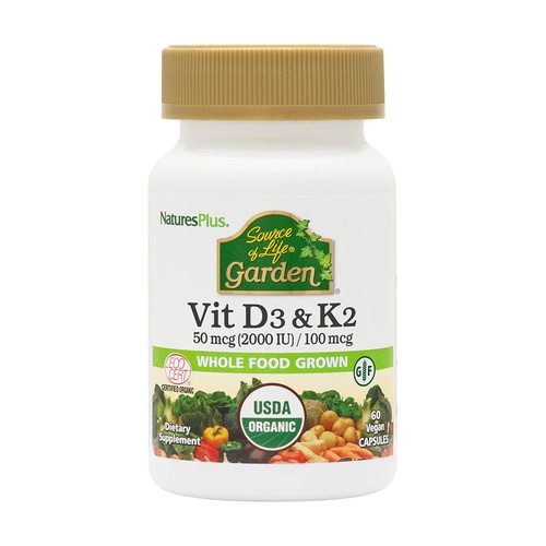 [097467307407] Garden Vitamina D3 + K2  60 Caps. (Natures Plus)